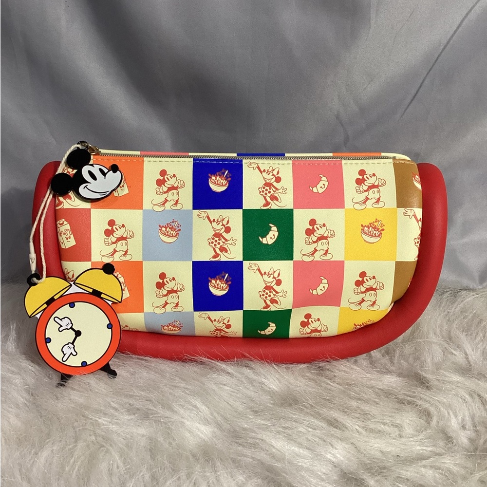 SPECTRUM x Disney Mickey Mouse Breakfast Buddies Makeup Cosmetic Bag Limt Ed - Picture 2 of 11